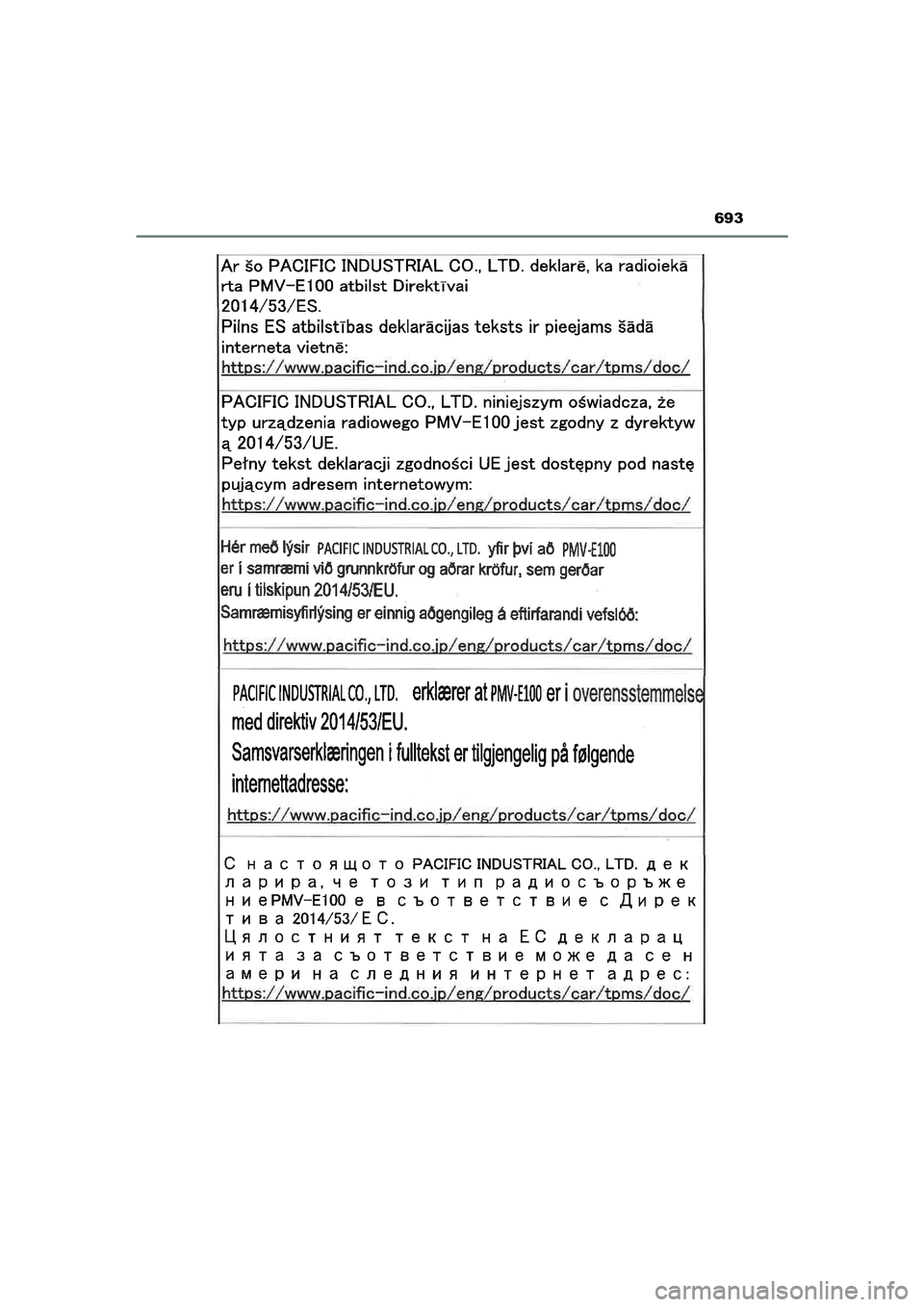 TOYOTA CAMRY HYBRID 2021 Instructieboekje (in Dutch) 693
CAMRY_HV_EE
CAMRY_HV_OM_Europe_OM33F05E.book Page 693 Wednesday, January 20, 2021 6:09 PM TOYOTA CAMRY HYBRID 2021 Instructieboekje (in Dutch) 693
CAMRY_HV_EE
CAMRY_HV_OM_Europe_OM33F05E.book Page 693 Wednesday, January 20, 2021 6:09 PM