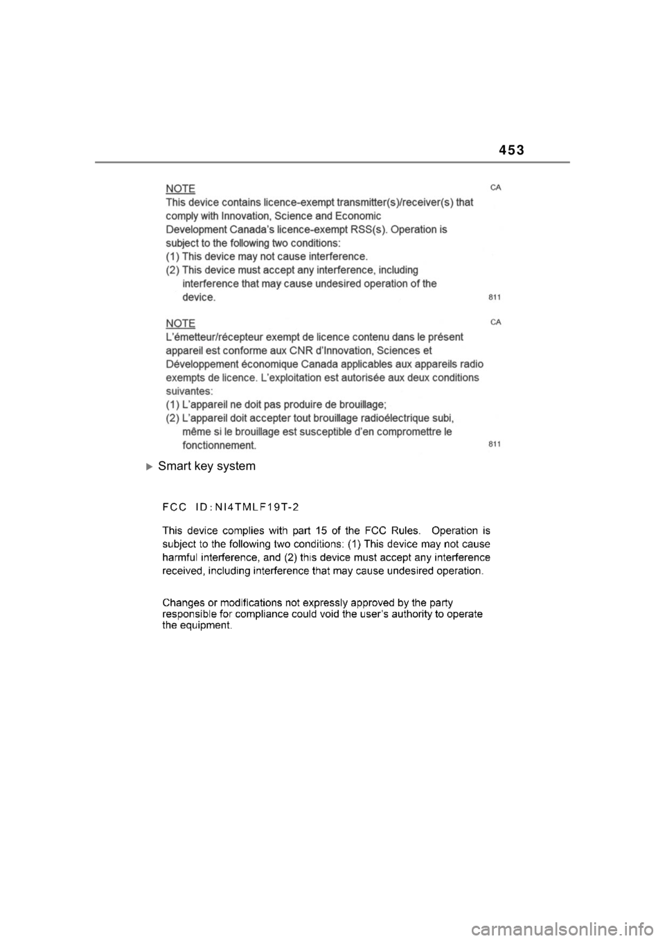 TOYOTA COROLLA 2023 Owners Manual 453
Smart key system TOYOTA COROLLA 2023 Owners Manual 453
Smart key system