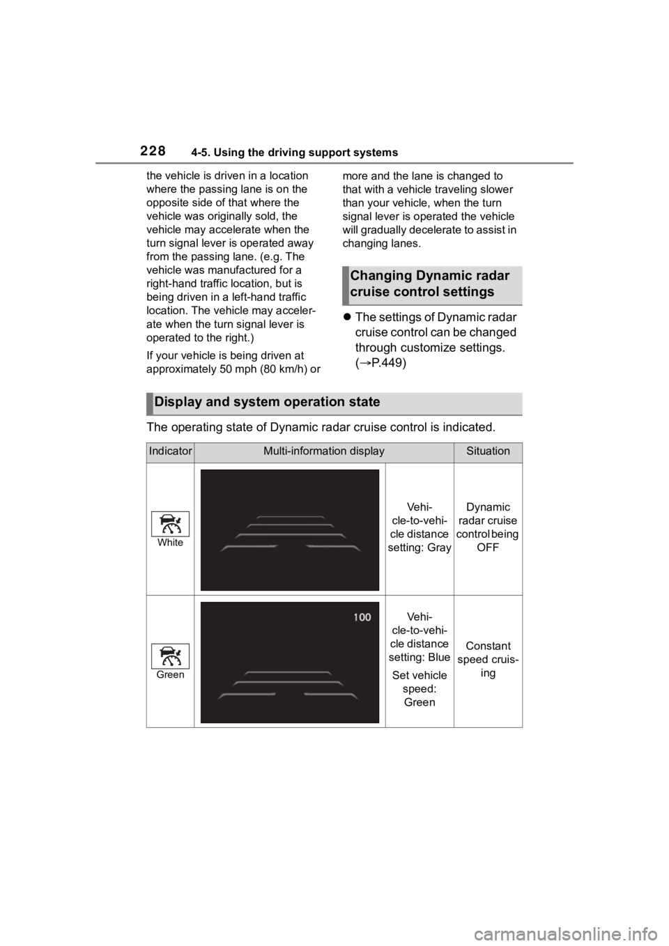 TOYOTA COROLLA CROSS 2023 Manual PDF 2284-5. Using the driving support systems
the vehicle is driven in a location 
where the passing lane is on the 
opposite side of that where the 
vehicle was originally sold, the 
vehicle may accelera