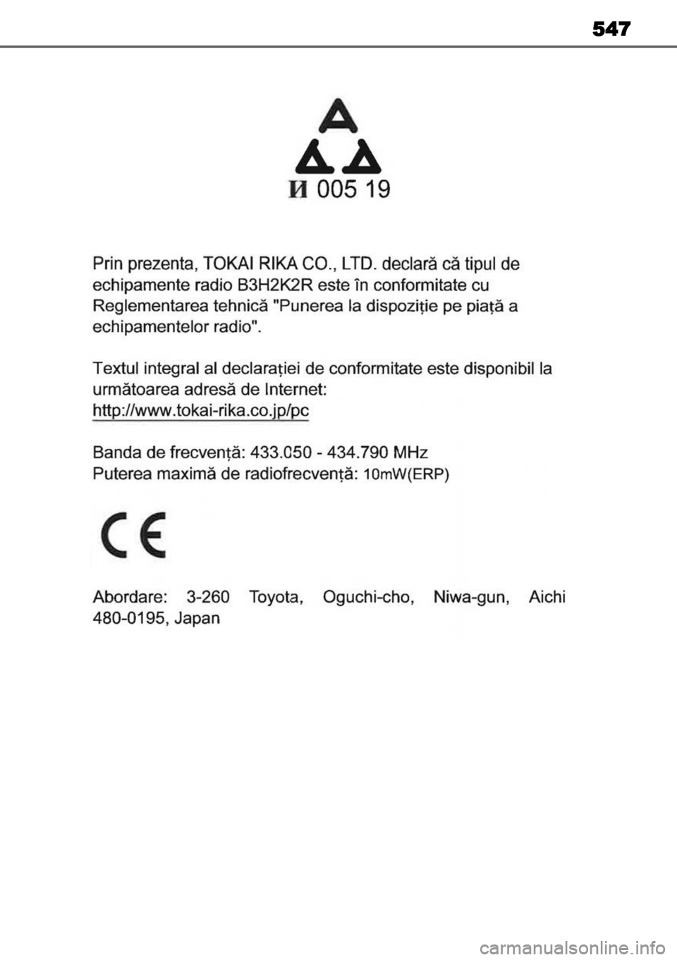 TOYOTA COROLLA CROSS 2023  Manual de utilização (in Portuguese) 547 