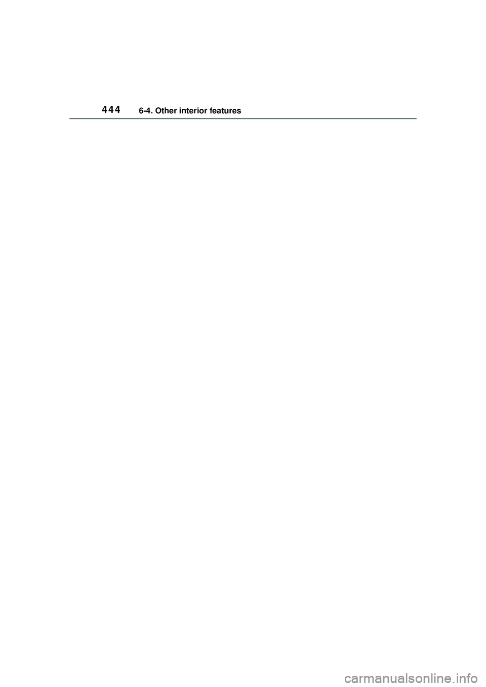 TOYOTA COROLLA CROSS 2022  Owners Manual 4446-4. Other interior features 