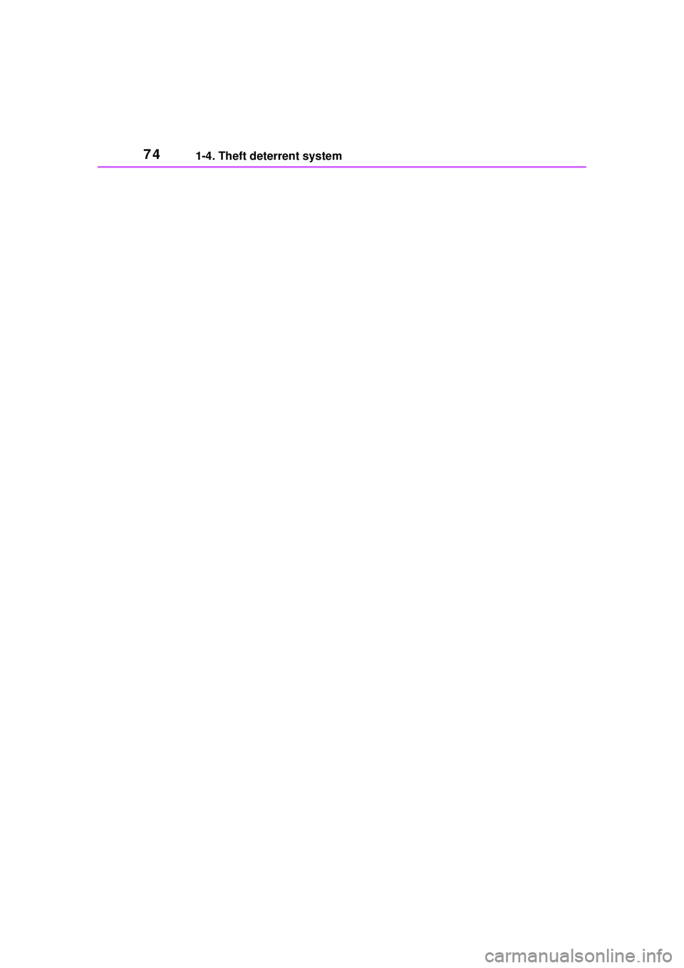 TOYOTA COROLLA CROSS 2022 Manual PDF 741-4. Theft deterrent system 