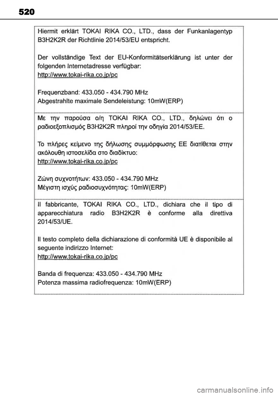 TOYOTA COROLLA CROSS 2022 Manual de utilização (in Portuguese) 520 TOYOTA COROLLA CROSS 2022 Manual de utilização (in Portuguese) 520
