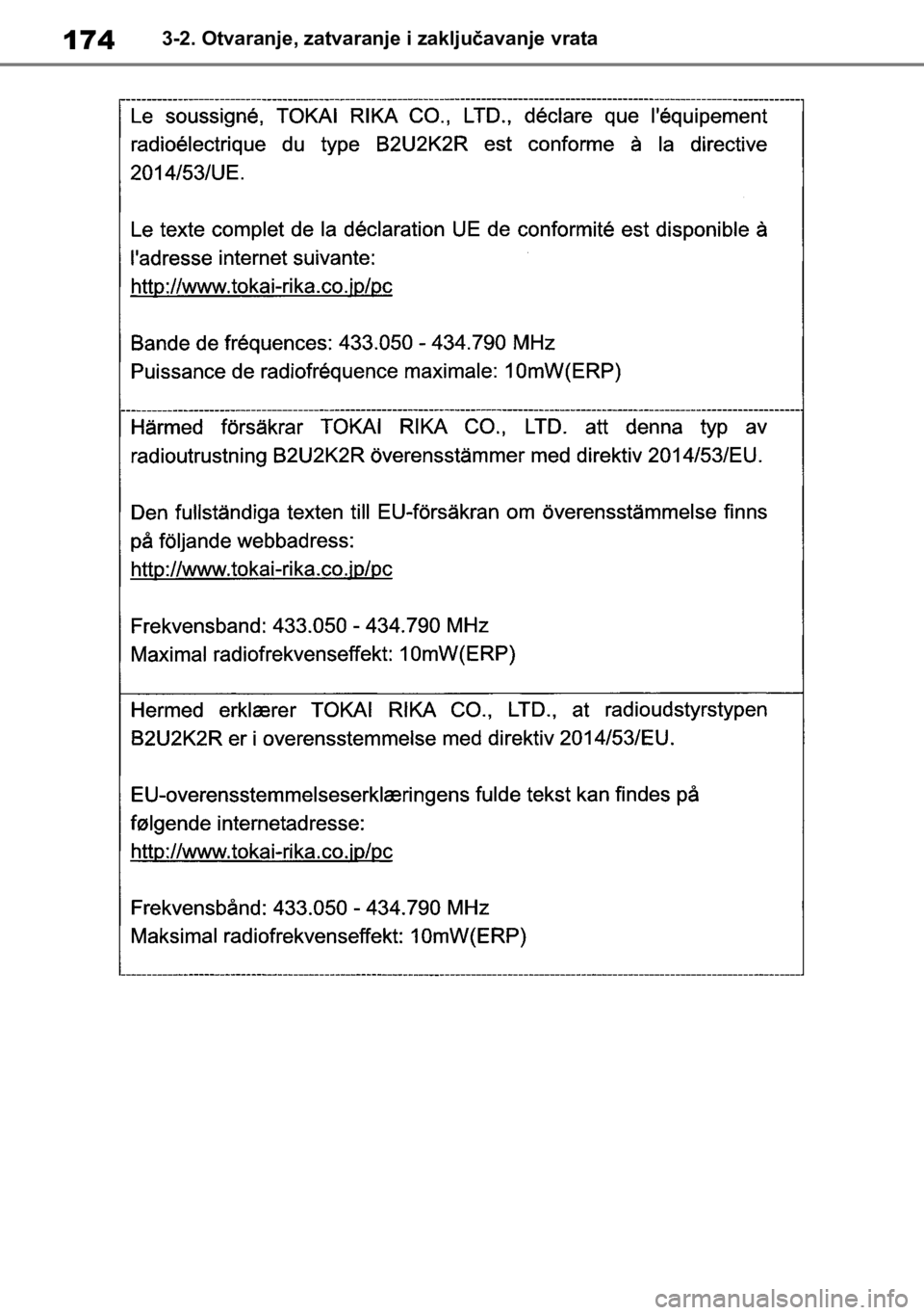 TOYOTA COROLLA HATCHBACK 2019 Upute Za Rukovanje (in Croatian) 1743-2. Otvaranje, zatvaranje i zaključavanje vrata TOYOTA COROLLA HATCHBACK 2019 Upute Za Rukovanje (in Croatian) 1743-2. Otvaranje, zatvaranje i zaključavanje vrata
