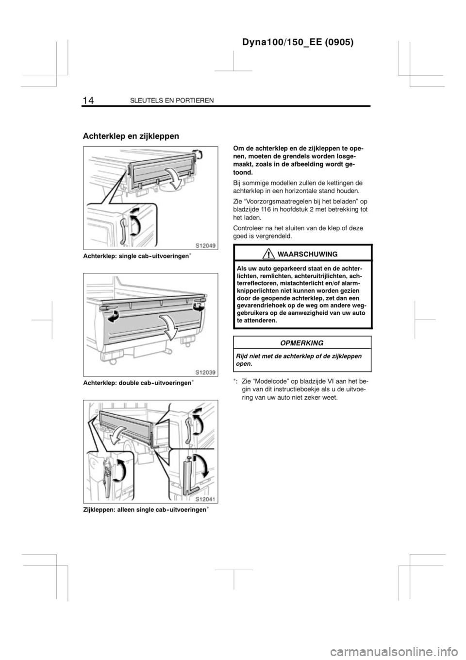 TOYOTA DYNA 2013  Instructieboekje (in Dutch) 