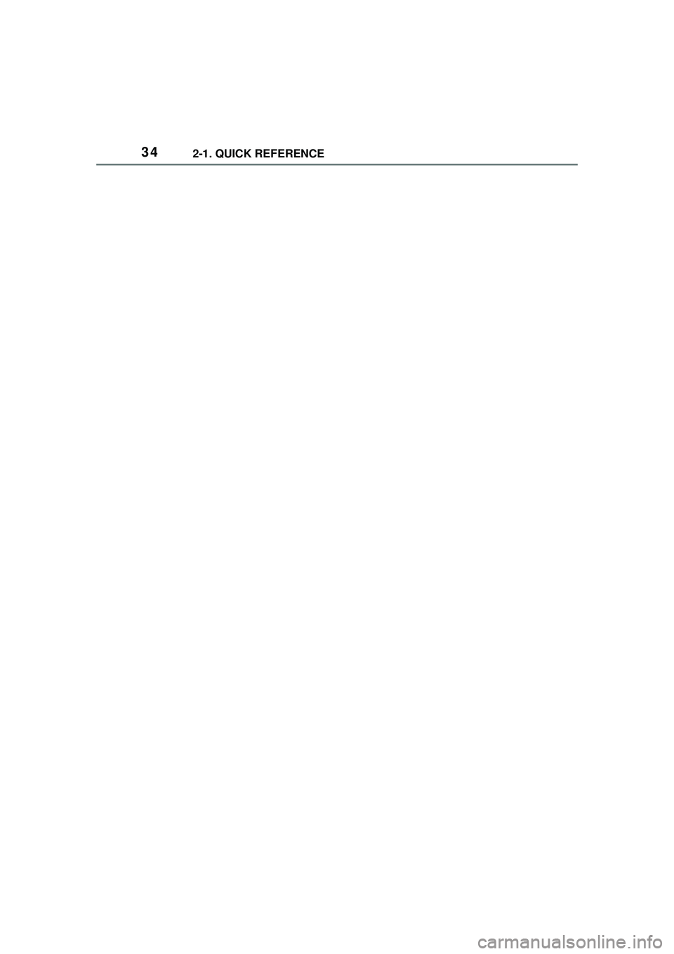 TOYOTA GR SUPRA 2022 Owners Guide 342-1. QUICK REFERENCE 