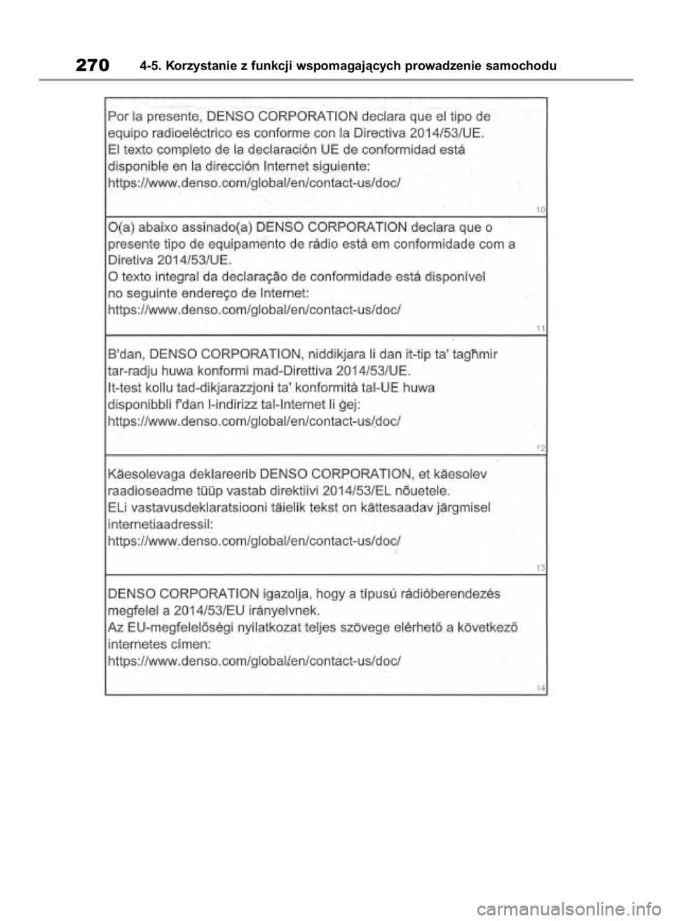 TOYOTA HIGHLANDER 2020  Instrukcja obsługi (in Polish) 2704-5. Korzystanie z funkcji wspomagajàcych prowadzenie samochodu
71 Highlander HV OM48G42E   1/26/21  10:46 AM  Page 270 