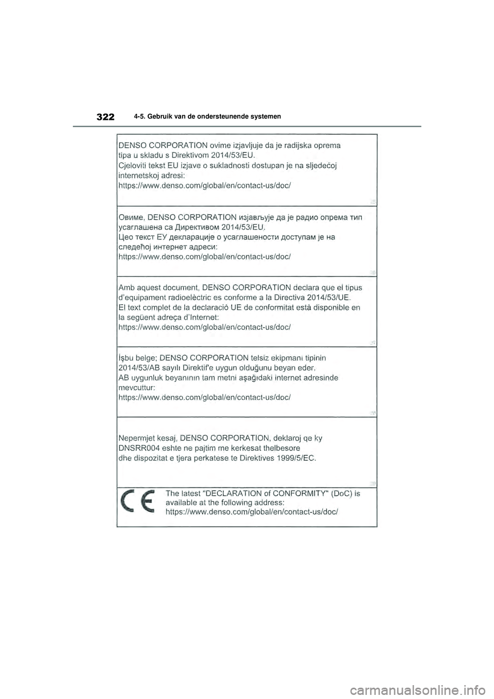 TOYOTA HIGHLANDER HYBRID 2021 Instructieboekje (in Dutch) 3224-5. Gebruik van de ondersteunende systemen
HIGHLANDER HV_EE
HIGHLANDER-HYBRID_OM_Europe_OM48G42E.book Page 322 Thursday, September 3, 2020 8:42 AM TOYOTA HIGHLANDER HYBRID 2021 Instructieboekje (in Dutch) 3224-5. Gebruik van de ondersteunende systemen
HIGHLANDER HV_EE
HIGHLANDER-HYBRID_OM_Europe_OM48G42E.book Page 322 Thursday, September 3, 2020 8:42 AM