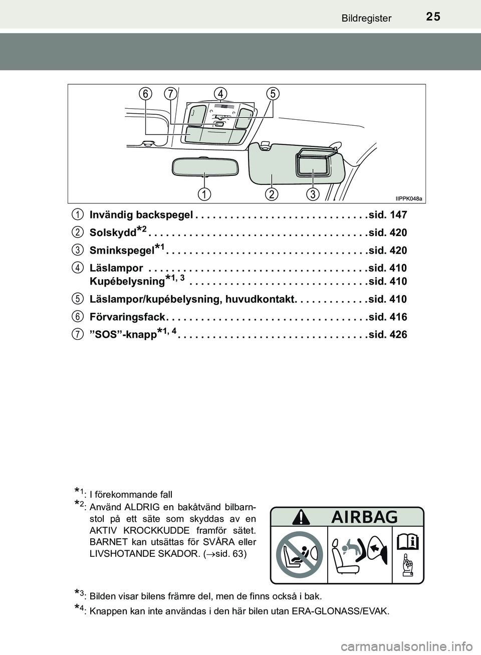 TOYOTA HILUX 2019 Bruksanvisningar (in Swedish) 25Bildregister
HILUX_OM_OM0K375SEInvändig backspegel . . . . . . . . . . . . . . . . . . . . . . . . . . . . . . sid. 147
Solskydd
*2. . . . . . . . . . . . . . . . . . . . . . . . . . . . . . . . . TOYOTA HILUX 2019 Bruksanvisningar (in Swedish) 25Bildregister
HILUX_OM_OM0K375SEInvändig backspegel . . . . . . . . . . . . . . . . . . . . . . . . . . . . . . sid. 147
Solskydd
*2. . . . . . . . . . . . . . . . . . . . . . . . . . . . . . . . .