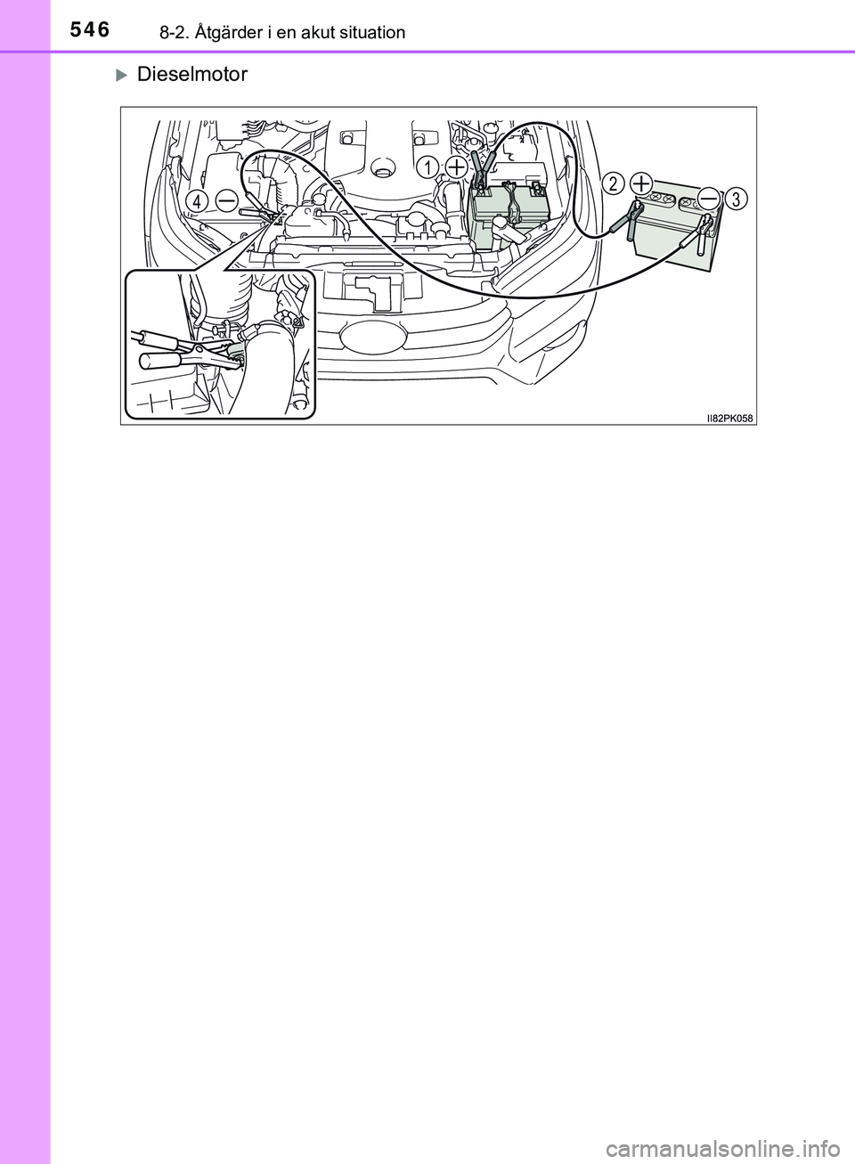 TOYOTA HILUX 2018 Bruksanvisningar (in Swedish) 5468-2. Åtgärder i en akut situation
HILUX_OM_OM0K375SE
Dieselmotor
324
1
HILUX_OM_OM0K375SE.book Page 546 Monday, June 18, 2018 11:06 AM TOYOTA HILUX 2018 Bruksanvisningar (in Swedish) 5468-2. Åtgärder i en akut situation
HILUX_OM_OM0K375SE
Dieselmotor
324
1
HILUX_OM_OM0K375SE.book Page 546 Monday, June 18, 2018 11:06 AM