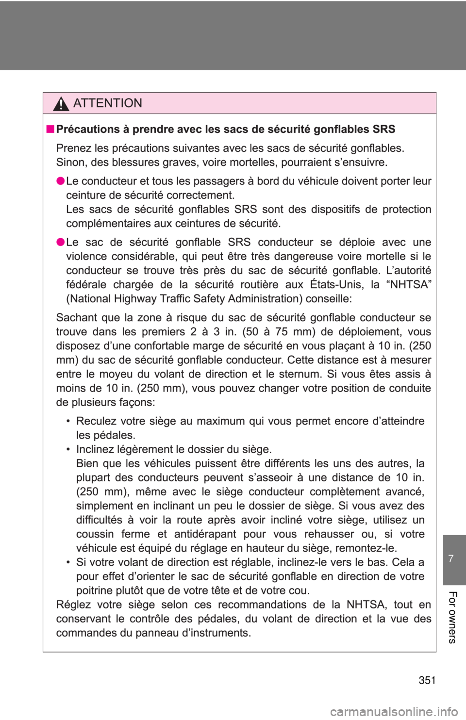 TOYOTA IQ 2013  Owners Manual 351
7
For owners 