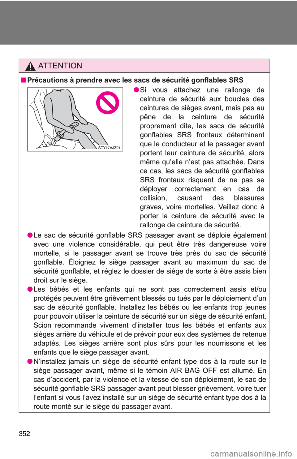 TOYOTA IQ 2013  Owners Manual 352 