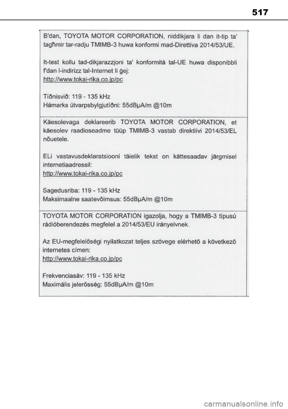 TOYOTA MIRAI 2023 Manual de utilização (in Portuguese) 517 TOYOTA MIRAI 2023 Manual de utilização (in Portuguese) 517