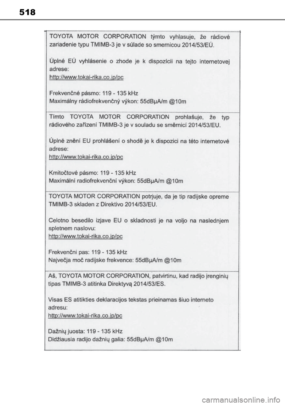 TOYOTA MIRAI 2023 Manual de utilização (in Portuguese) 518 TOYOTA MIRAI 2023 Manual de utilização (in Portuguese) 518