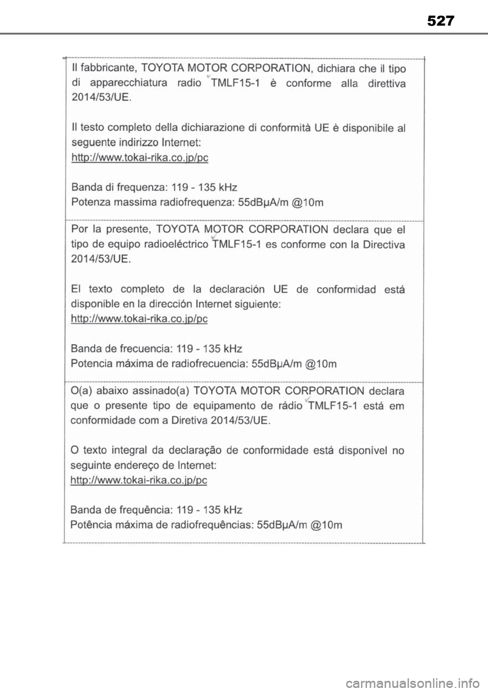 TOYOTA MIRAI 2023 Manual de utilização (in Portuguese) 527 TOYOTA MIRAI 2023 Manual de utilização (in Portuguese) 527