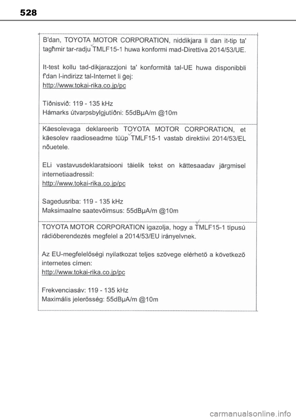TOYOTA MIRAI 2023 Manual de utilização (in Portuguese) 528 TOYOTA MIRAI 2023 Manual de utilização (in Portuguese) 528