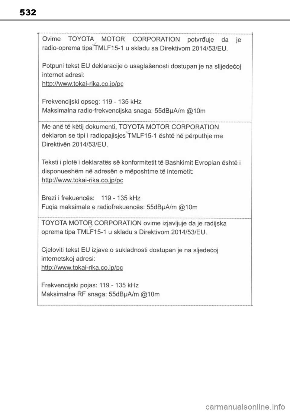 TOYOTA MIRAI 2023 Manual de utilização (in Portuguese) 532 TOYOTA MIRAI 2023 Manual de utilização (in Portuguese) 532