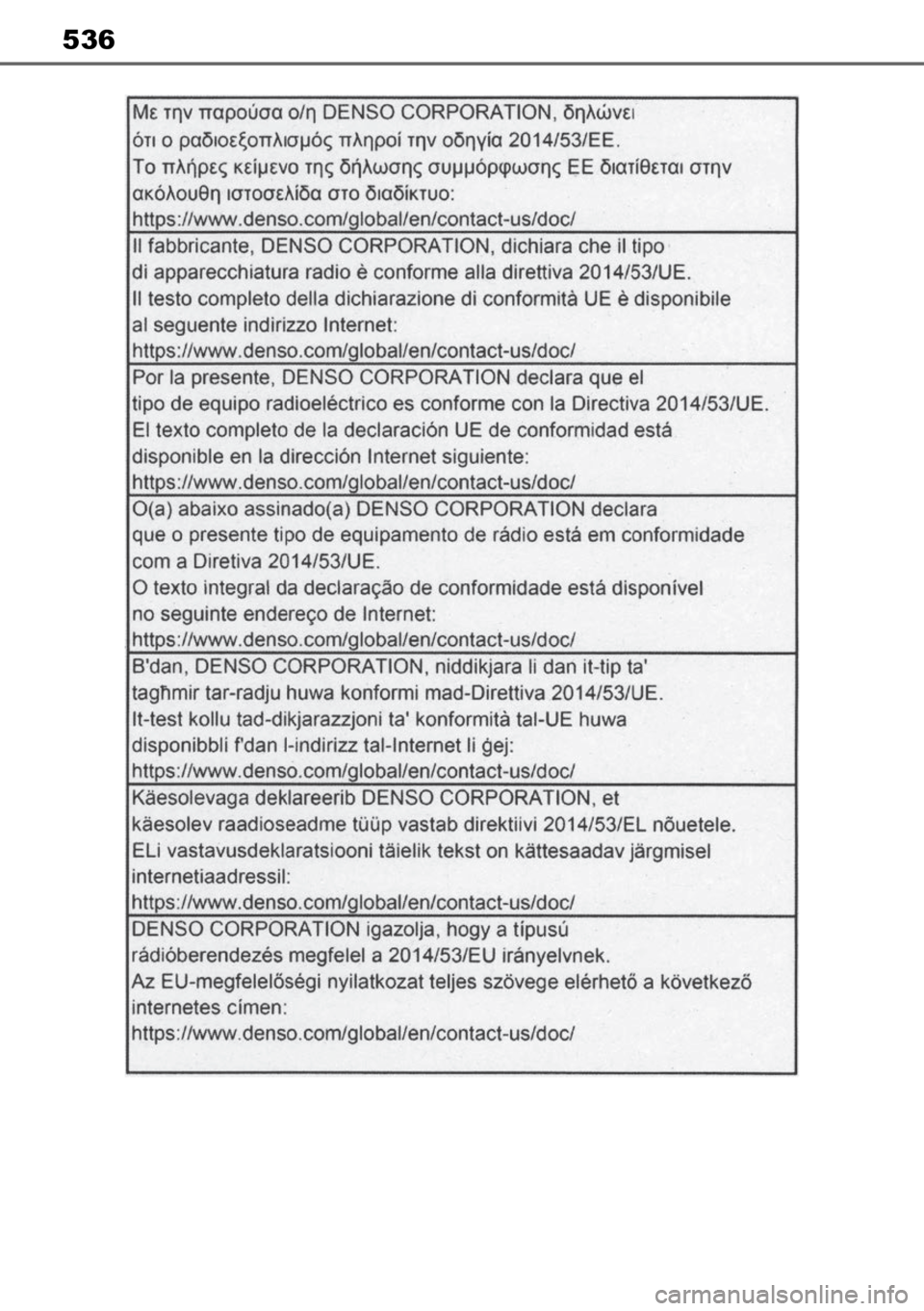 TOYOTA MIRAI 2023 Manual de utilização (in Portuguese) 536 TOYOTA MIRAI 2023 Manual de utilização (in Portuguese) 536