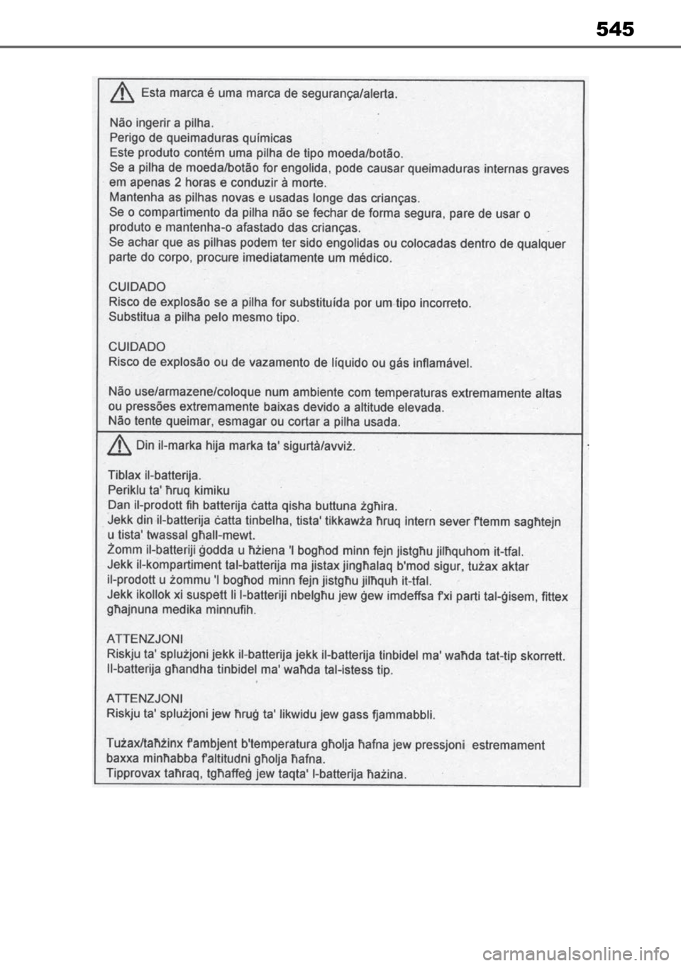 TOYOTA MIRAI 2023 Manual de utilização (in Portuguese) 545 TOYOTA MIRAI 2023 Manual de utilização (in Portuguese) 545