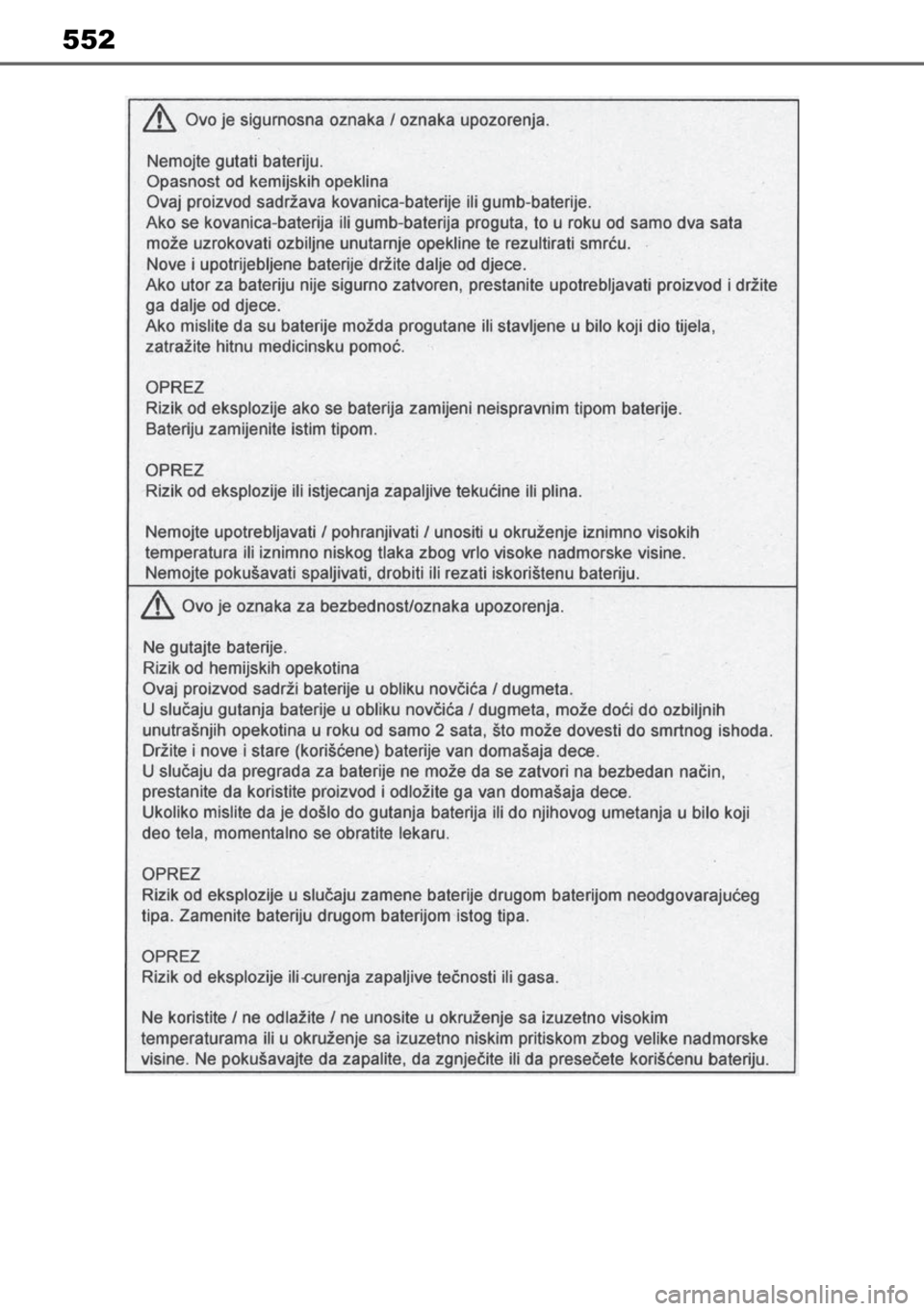 TOYOTA MIRAI 2023 Manual de utilização (in Portuguese) 552 TOYOTA MIRAI 2023 Manual de utilização (in Portuguese) 552
