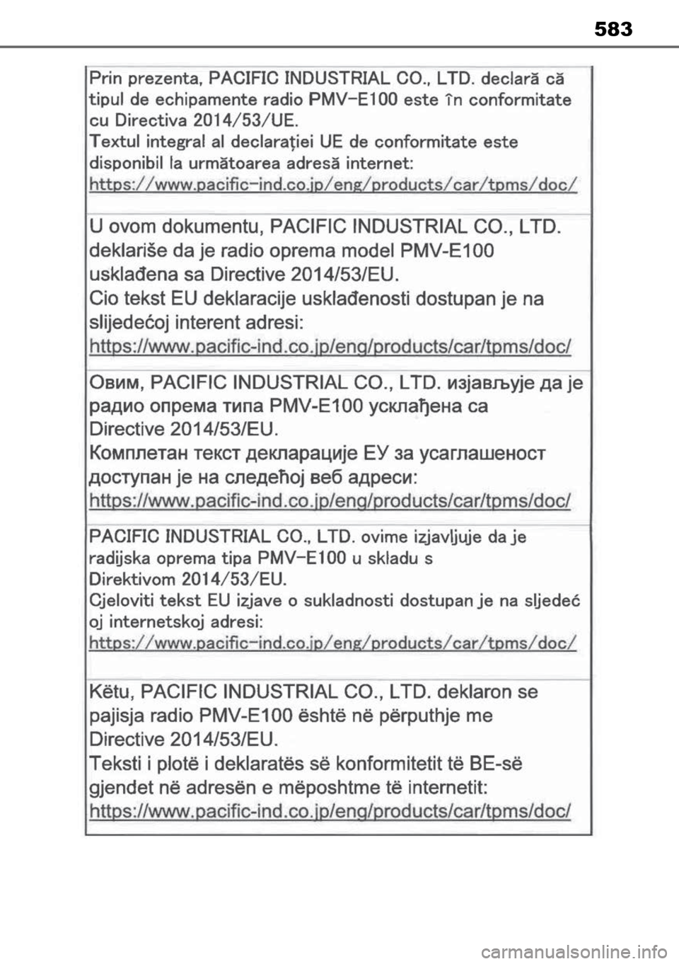TOYOTA MIRAI 2023 Manual de utilização (in Portuguese) 583 TOYOTA MIRAI 2023 Manual de utilização (in Portuguese) 583