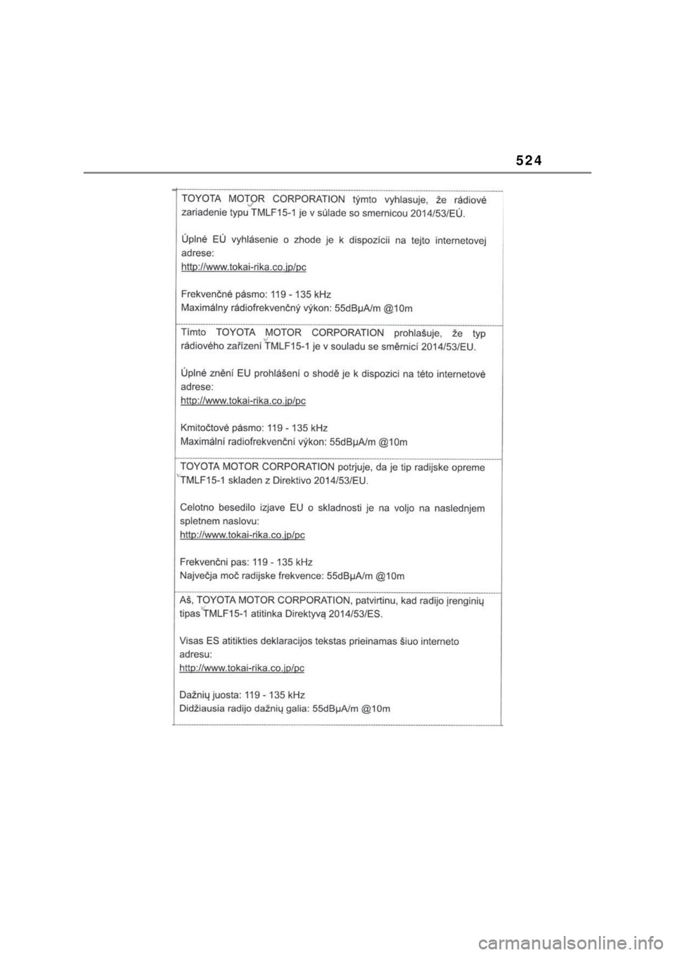 TOYOTA MIRAI 2022 Manual de utilização (in Portuguese) 524 TOYOTA MIRAI 2022 Manual de utilização (in Portuguese) 524