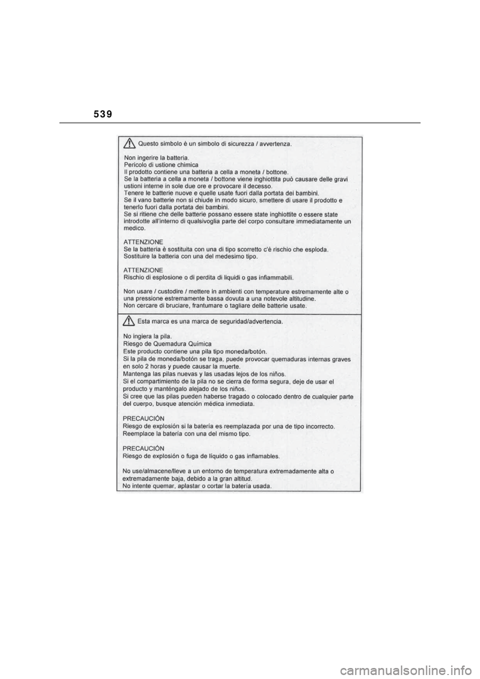 TOYOTA MIRAI 2022 Manual de utilização (in Portuguese) 539 TOYOTA MIRAI 2022 Manual de utilização (in Portuguese) 539