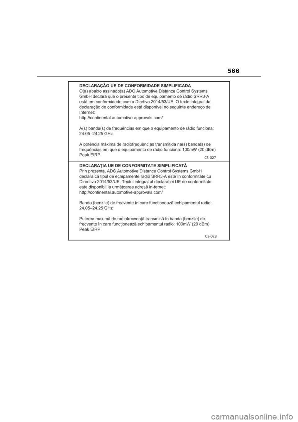 TOYOTA MIRAI 2022 Manual de utilização (in Portuguese) 566 TOYOTA MIRAI 2022 Manual de utilização (in Portuguese) 566