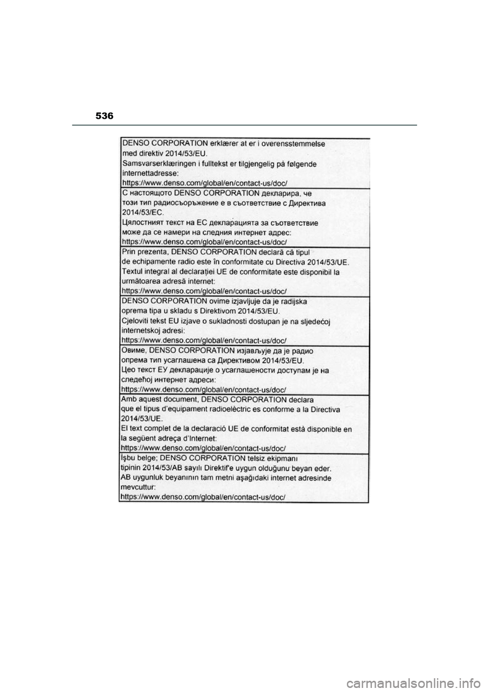 TOYOTA MIRAI 2021  Instructieboekje (in Dutch) 536
MIRAI Handleiding_Europa_M62035_nl
MIRAI_OM_Europe_OM62035E.book  Page 536  Friday, November 6, 2020  11:27 AM 