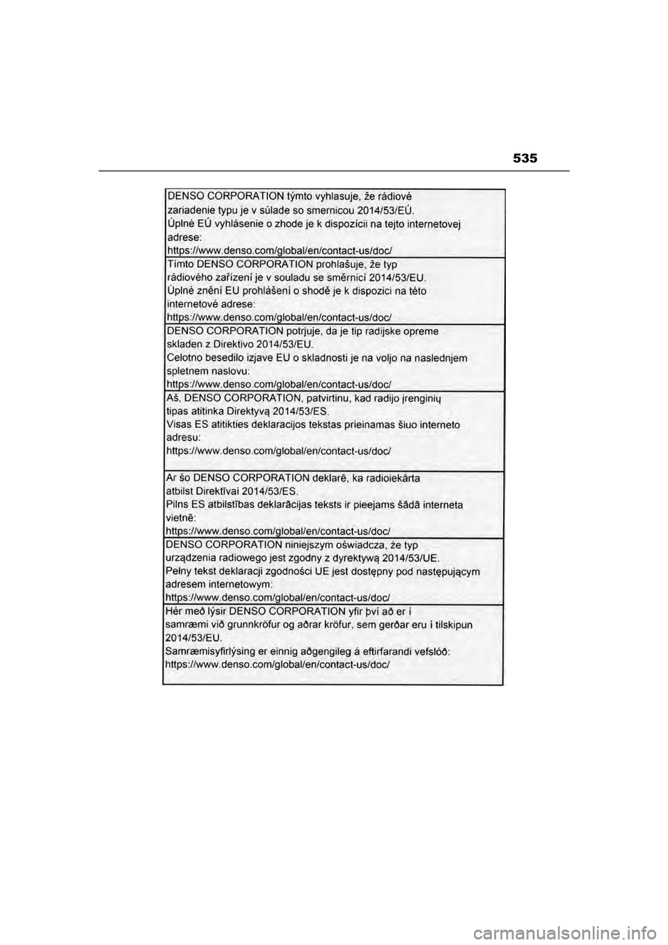 TOYOTA MIRAI 2020  Instructieboekje (in Dutch) 535
MIRAI Handleiding_Europa_M62035_nl
MIRAI_OM_Europe_OM62035E.book  Page 535  Friday, November 6, 2020  11:27 AM 