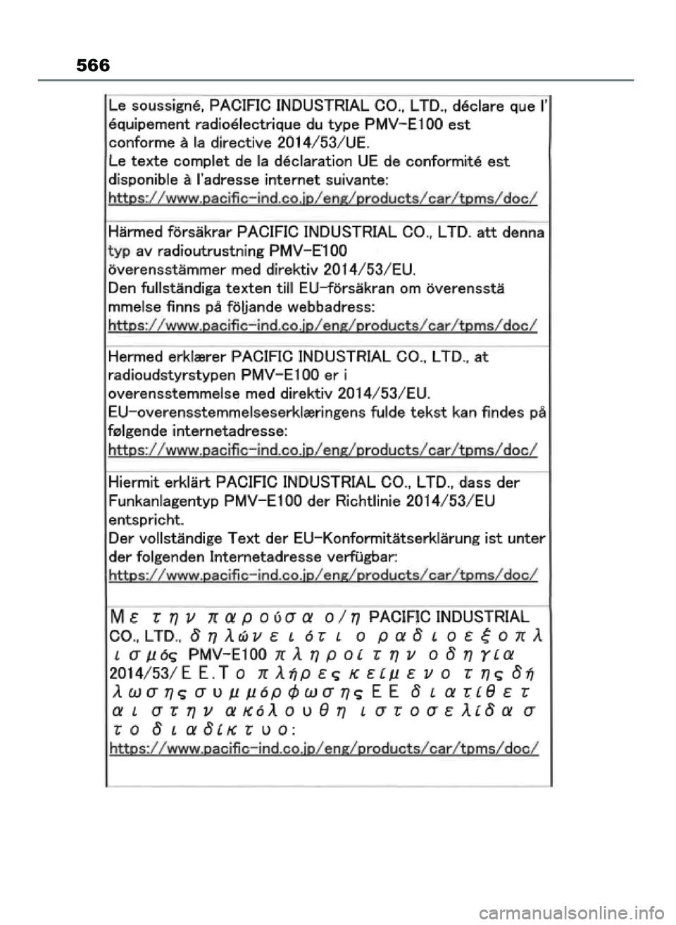 TOYOTA MIRAI 2020 Instrukcja obsługi (in Polish) 566
70 Mirai OM62035E 10/2/21 19:44 Page 566 TOYOTA MIRAI 2020 Instrukcja obsługi (in Polish) 566
70 Mirai OM62035E 10/2/21 19:44 Page 566