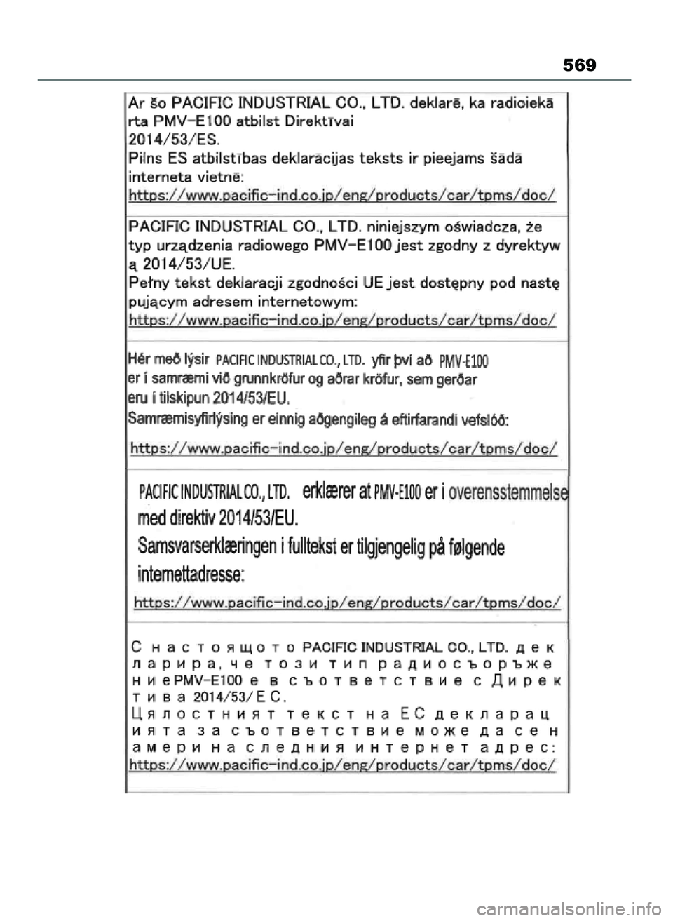 TOYOTA MIRAI 2020 Instrukcja obsługi (in Polish) 569
70 Mirai OM62035E 10/2/21 19:44 Page 569 TOYOTA MIRAI 2020 Instrukcja obsługi (in Polish) 569
70 Mirai OM62035E 10/2/21 19:44 Page 569