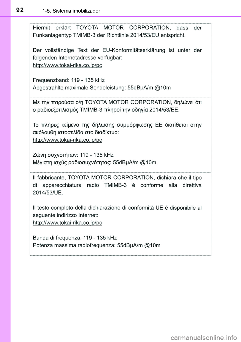 TOYOTA PRIUS 2021  Manual de utilização (in Portuguese) 921-5. Sistema imobilizador 