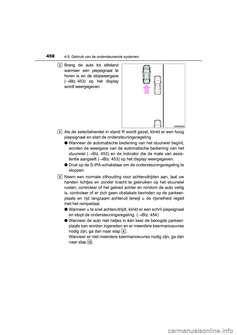 TOYOTA PRIUS 2019 Instructieboekje (in Dutch) 4584-5. Gebruik van de ondersteunende systemen
PRIUS_OM_OM47C37E_(EE)
Breng de auto tot stilstand
wanneer een piepsignaal te
horen is en de stopweergave
( Blz. 453) op het display
wor TOYOTA PRIUS 2019 Instructieboekje (in Dutch) 4584-5. Gebruik van de ondersteunende systemen
PRIUS_OM_OM47C37E_(EE)
Breng de auto tot stilstand
wanneer een piepsignaal te
horen is en de stopweergave
( Blz. 453) op het display
wor