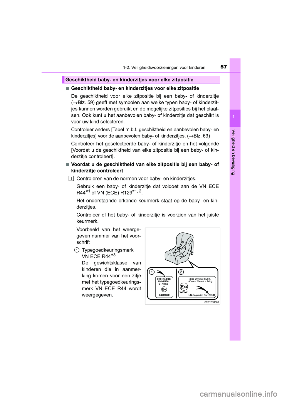 TOYOTA PRIUS 2019 Instructieboekje (in Dutch) 571-2. Veiligheidsvoorzieningen voor kinderen
1
PRIUS_OM_OM47C37E_(EE)
Veiligheid en beveiliging
■Geschiktheid baby- en kinderzitjes voor elke zitpositie
De geschiktheid voor elke zitp ositie b TOYOTA PRIUS 2019 Instructieboekje (in Dutch) 571-2. Veiligheidsvoorzieningen voor kinderen
1
PRIUS_OM_OM47C37E_(EE)
Veiligheid en beveiliging
■Geschiktheid baby- en kinderzitjes voor elke zitpositie
De geschiktheid voor elke zitp ositie b