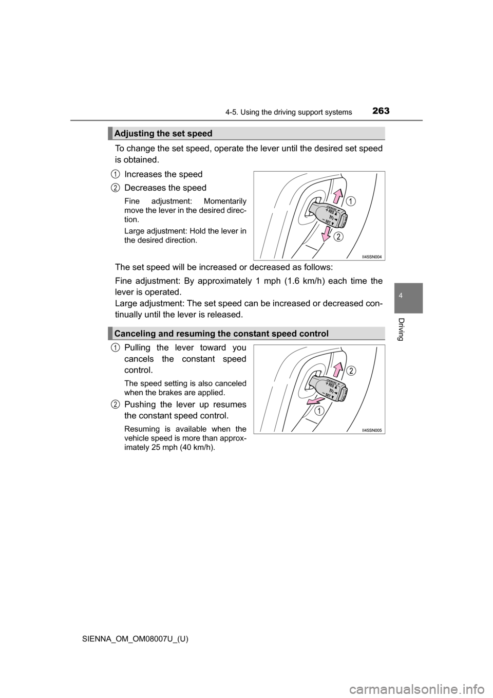 TOYOTA SIENNA 2017 XL30 / 3.G Owners Manual (672 Pages), Page 270