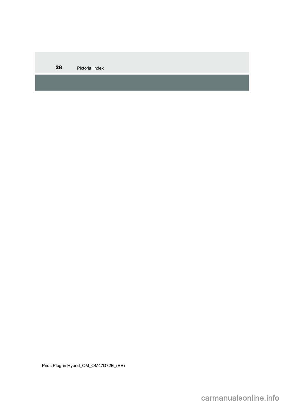 TOYOTA PRIUS PLUG-IN HYBRID 2021 Owners Manual 28Pictorial index
Prius Plug-in Hybrid_OM_OM47D72E_(EE) TOYOTA PRIUS PLUG-IN HYBRID 2021 Owners Manual 28Pictorial index
Prius Plug-in Hybrid_OM_OM47D72E_(EE)