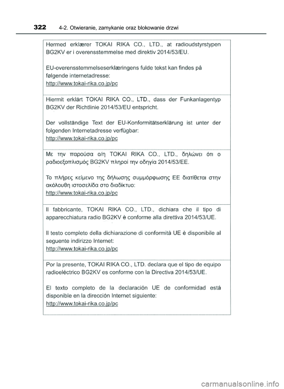 TOYOTA PRIUS PLUG-IN HYBRID 2021 Instrukcja obsługi (in Polish) 3224-2. Otwieranie, zamykanie oraz blokowanie drzwi
36 Prius Plug_in HV OM47D72E 18/8/20 13:46 Page 322 TOYOTA PRIUS PLUG-IN HYBRID 2021 Instrukcja obsługi (in Polish) 3224-2. Otwieranie, zamykanie oraz blokowanie drzwi
36 Prius Plug_in HV OM47D72E 18/8/20 13:46 Page 322
