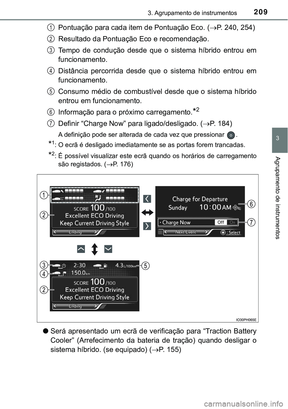TOYOTA PRIUS PLUG-IN HYBRID 2020 Instrukcja obsługi (in Polish) 2093. Agrupamento de instrumentos
3
Agrupamento de instrumentos
Pontuação para cada item de Pontuação Eco. (P. 240, 254)
Resultado da Pontuação Eco e recomendação.
Tempo de condução de TOYOTA PRIUS PLUG-IN HYBRID 2020 Instrukcja obsługi (in Polish) 2093. Agrupamento de instrumentos
3
Agrupamento de instrumentos
Pontuação para cada item de Pontuação Eco. (P. 240, 254)
Resultado da Pontuação Eco e recomendação.
Tempo de condução de