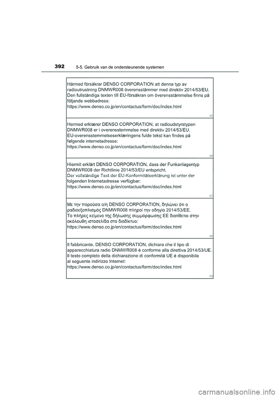 TOYOTA PRIUS PLUG-IN HYBRID 2018  Instructieboekje (in Dutch) 3925-5. Gebruik van de ondersteunende systemen
PRIUS PHV_OM_OM47C18E_(EE)
PRIUS PHV_OM_OM47C18E_(EE).book  Page 392  Tuesday, January 2, 2018  2:59 PM 