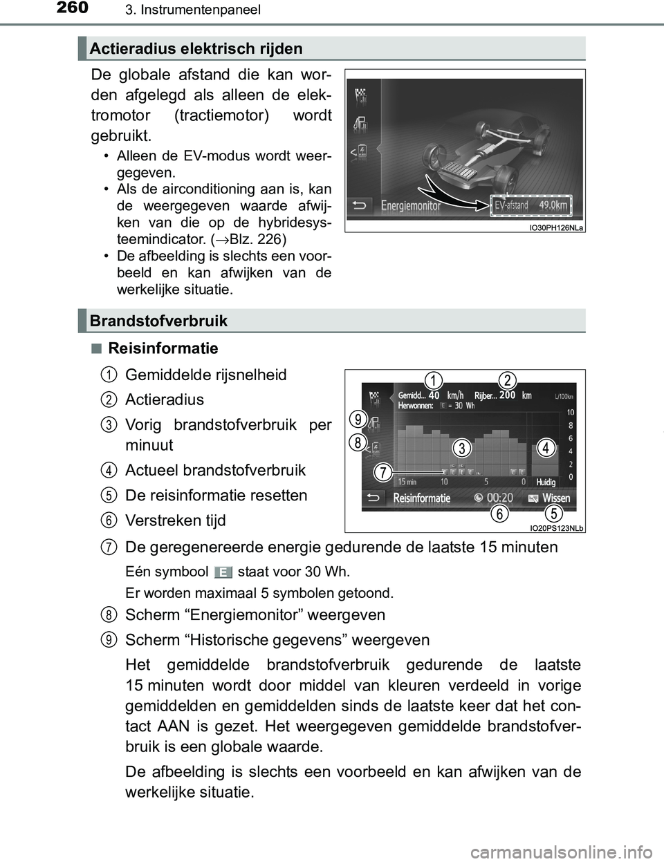 TOYOTA PRIUS PLUG-IN HYBRID 2017  Instructieboekje (in Dutch) 2603. Instrumentenpaneel
PRIUS PHV_OM_OM47A89E_(EE)
De globale afstand die kan wor-
den  afgelegd  als  alleen  de  elek-
tromotor  (tractiemotor)  wordt
gebruikt.
• Alleen  de  EV-modus  wordt  wee