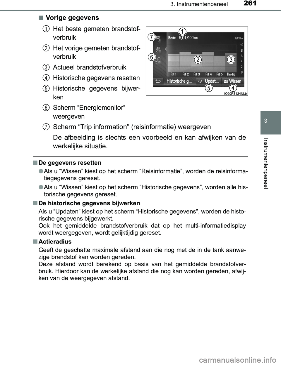 TOYOTA PRIUS PLUG-IN HYBRID 2017  Instructieboekje (in Dutch) 2613. Instrumentenpaneel
3
Instrumentenpaneel
PRIUS PHV_OM_OM47A89E_(EE)■
Vorige gegevens
Het  beste  gemeten  brandstof-
verbruik
Het vorige gemeten brandstof-
verbruik
Actueel brandstofverbruik
Hi