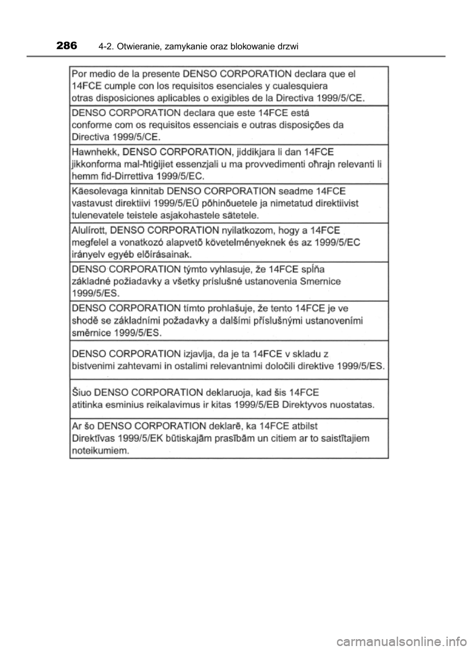 TOYOTA PRIUS PLUG-IN HYBRID 2016  Instrukcja obsługi (in Polish) 2864-2. Otwieranie, zamykanie oraz blokowanie drzwi
69 PRIUS Plug_in OM47A89E  9/2/17  8:40  Page 286    (Black plate) 