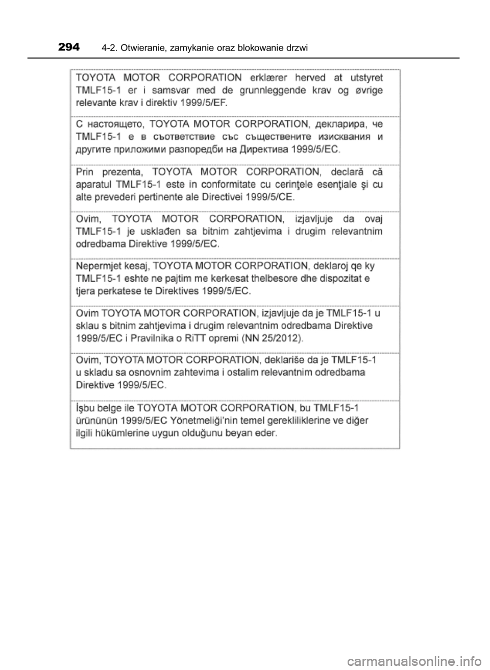 TOYOTA PRIUS PLUG-IN HYBRID 2016  Instrukcja obsługi (in Polish) 2944-2. Otwieranie, zamykanie oraz blokowanie drzwi
69 PRIUS Plug_in OM47A89E  9/2/17  8:41  Page 294    (Black plate) 