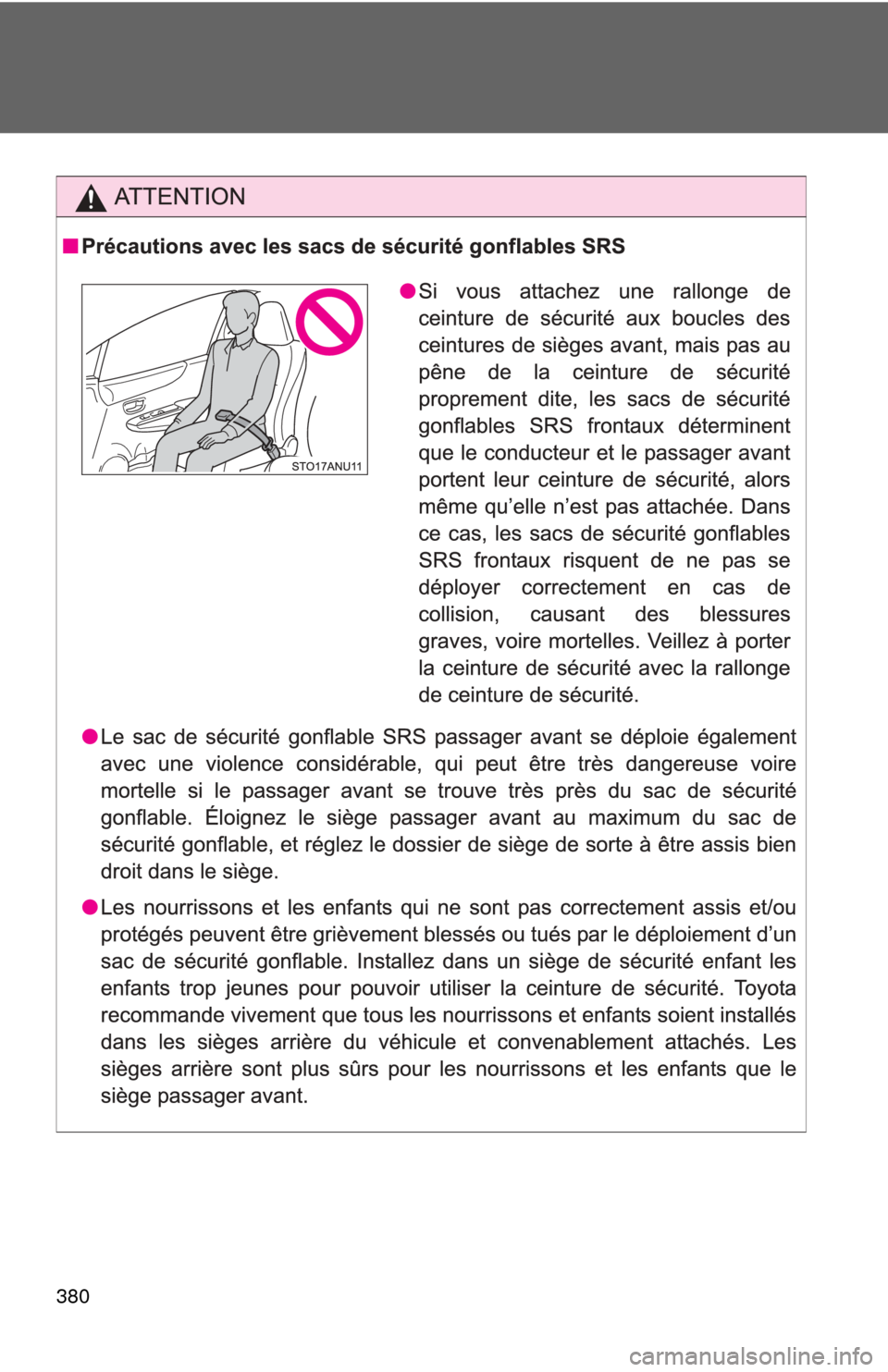 TOYOTA YARIS 2014 3.G Owners Manual 380 
