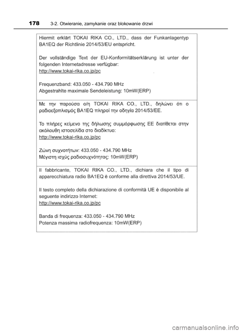 TOYOTA PRIUS PLUS 2019 Instrukcja obsługi (in Polish) 1783-2. Otwieranie, zamykanie oraz blokowanie drzwi
7 PRIUS+ OM47D30E 14/3/19 11:18 Page 178 (Black plate) TOYOTA PRIUS PLUS 2019 Instrukcja obsługi (in Polish) 1783-2. Otwieranie, zamykanie oraz blokowanie drzwi
7 PRIUS+ OM47D30E 14/3/19 11:18 Page 178 (Black plate)