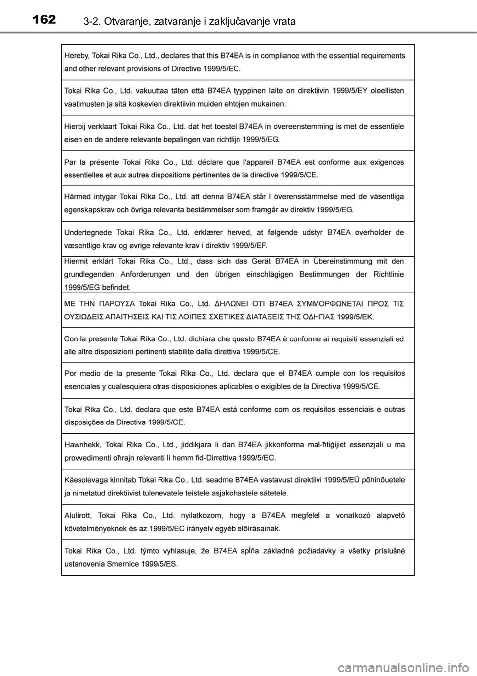 TOYOTA PRIUS PLUS 2017  Upute Za Rukovanje (in Croatian) 1623-2. Otvaranje, zatvaranje i zaključavanje vrata 