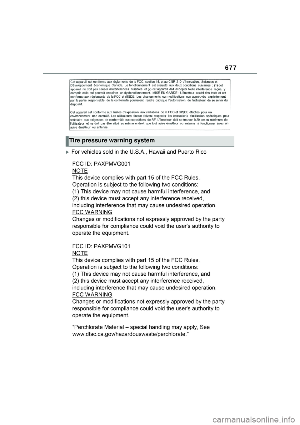 TOYOTA PRIUS PRIME 2023 Owners Manual 677
For vehicles sold in the U.S.A., Hawaii and Puerto Rico
Tire pressure warning system TOYOTA PRIUS PRIME 2023 Owners Manual 677
For vehicles sold in the U.S.A., Hawaii and Puerto Rico
Tire pressure warning system