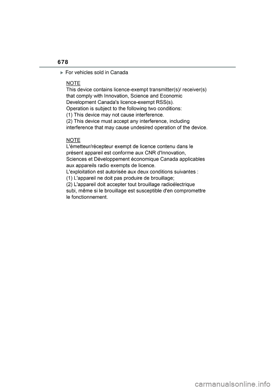 TOYOTA PRIUS PRIME 2023 Owners Manual 678
For vehicles sold in Canada TOYOTA PRIUS PRIME 2023 Owners Manual 678
For vehicles sold in Canada