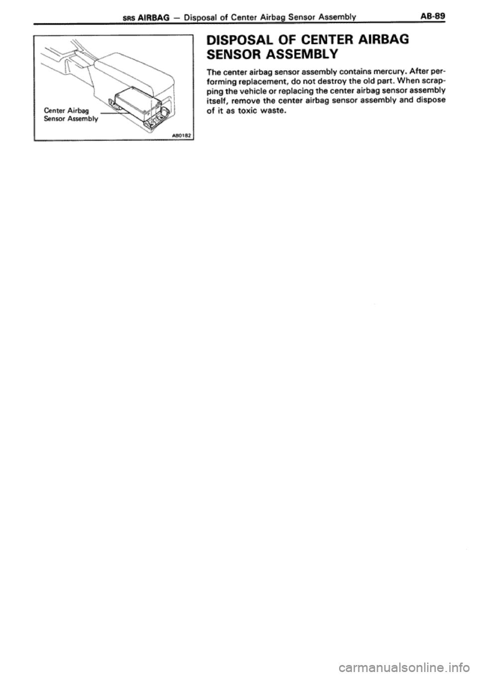 TOYOTA SUPRA 1990 3.G Workshop Manual TOYOTA SUPRA 1990 3.G Workshop Manual